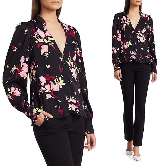 A.L.C. Tops - A.L.C. Rivera Silk Floral Blouse